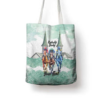 Kentucky Horse Racing Personalized Tote Bag Churchill Downs Roses Pastel Green