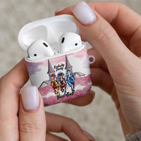 Kentucky Horse Racing Personalized AirPods Case Churchill Downs Roses Pastel Pink