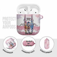 Kentucky Horse Racing Personalized AirPods Case Churchill Downs Roses Pastel Pink