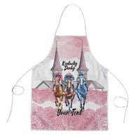 Kentucky Horse Racing Personalized Apron Churchill Downs Roses Pastel Pink