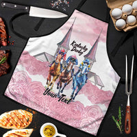 Kentucky Horse Racing Personalized Apron Churchill Downs Roses Pastel Pink