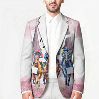 Kentucky Horse Racing Personalized Blazer Churchill Downs Roses Pastel Pink