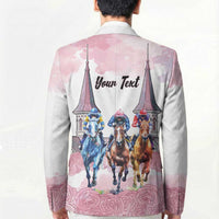 Kentucky Horse Racing Personalized Blazer Churchill Downs Roses Pastel Pink