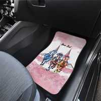 Kentucky Horse Racing Personalized Car Mats Churchill Downs Roses Pastel Pink