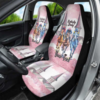 Kentucky Horse Racing Personalized Car Seat Cover Churchill Downs Roses Pastel Pink