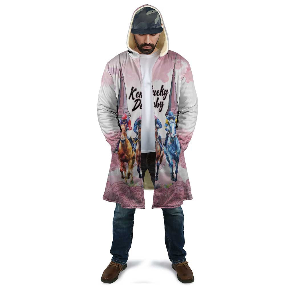 Kentucky Horse Racing Personalized Cloak Churchill Downs Roses Pastel Pink
