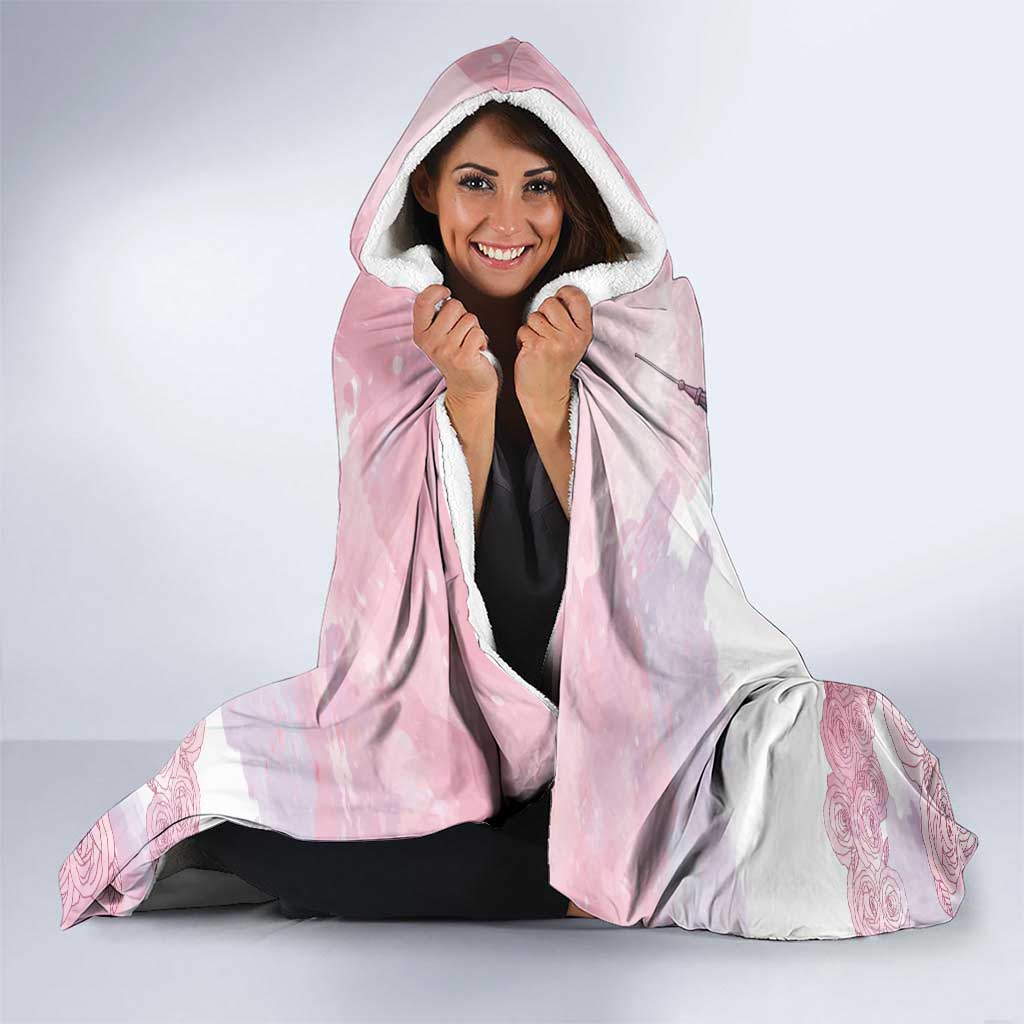 Kentucky Horse Racing Personalized Hooded Blanket Churchill Downs Roses Pastel Pink