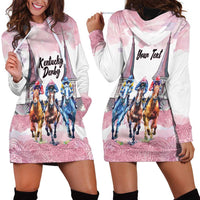 Kentucky Horse Racing Personalized Hoodie Dress Churchill Downs Roses Pastel Pink