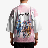 Kentucky Horse Racing Personalized Kimono Churchill Downs Roses Pastel Pink