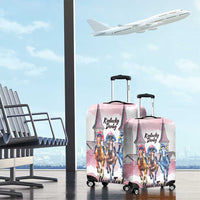 Kentucky Horse Racing Personalized Luggage Cover Churchill Downs Roses Pastel Pink