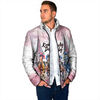 Kentucky Horse Racing Personalized Padded Jacket Churchill Downs Roses Pastel Pink