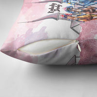Kentucky Horse Racing Personalized Pillow Cover Churchill Downs Roses Pastel Pink