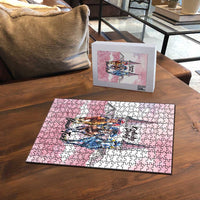 Kentucky Horse Racing Personalized Puzzle Churchill Downs Roses Pastel Pink