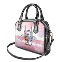 Kentucky Horse Racing Personalized Shoulder Handbag Churchill Downs Roses Pastel Pink