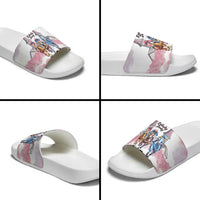 Kentucky Horse Racing Personalized Slide Sandals Churchill Downs Roses Pastel Pink