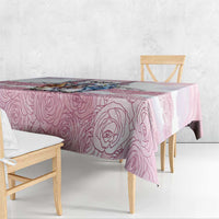 Kentucky Horse Racing Personalized Tablecloth Churchill Downs Roses Pastel Pink