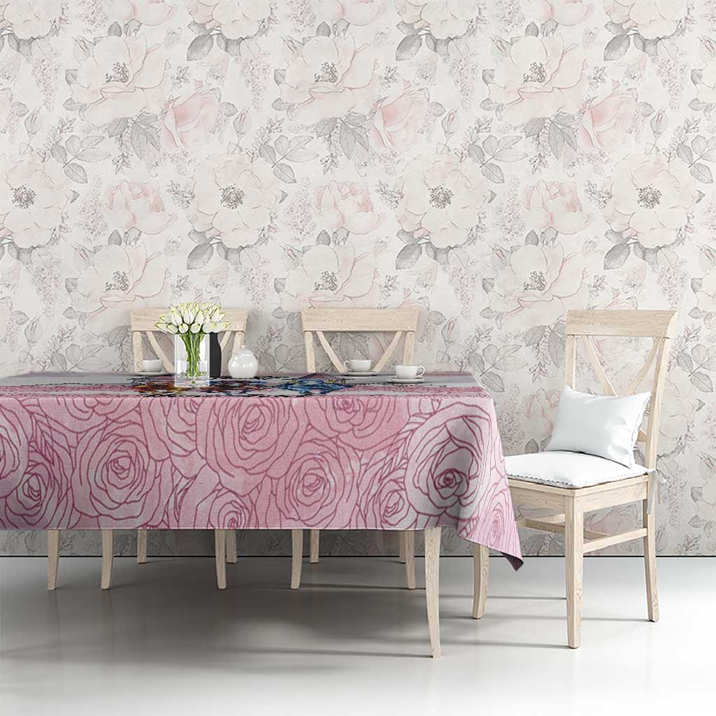 Kentucky Horse Racing Personalized Tablecloth Churchill Downs Roses Pastel Pink