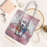 Kentucky Horse Racing Personalized Tote Bag Churchill Downs Roses Pastel Pink