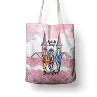 Kentucky Horse Racing Personalized Tote Bag Churchill Downs Roses Pastel Pink