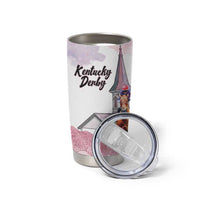 Kentucky Horse Racing Personalized Tumbler Cup Churchill Downs Roses Pastel Pink