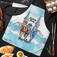 Kentucky Horse Racing Personalized Apron Churchill Downs Roses Pastel Blue