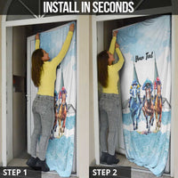 Kentucky Horse Racing Personalized Door Cover Churchill Downs Roses Pastel Blue