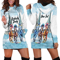Kentucky Horse Racing Personalized Hoodie Dress Churchill Downs Roses Pastel Blue