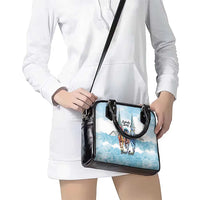 Kentucky Horse Racing Personalized Shoulder Handbag Churchill Downs Roses Pastel Blue