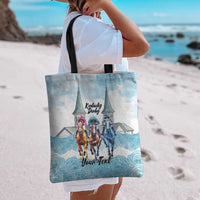 Kentucky Horse Racing Personalized Tote Bag Churchill Downs Roses Pastel Blue