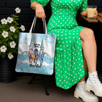 Kentucky Horse Racing Personalized Tote Bag Churchill Downs Roses Pastel Blue