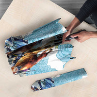 Kentucky Horse Racing Personalized Umbrella Churchill Downs Roses Pastel Blue