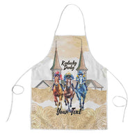 Kentucky Horse Racing Personalized Apron Churchill Downs Roses Pastel Yellow