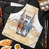 Kentucky Horse Racing Personalized Apron Churchill Downs Roses Pastel Yellow