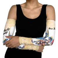 Kentucky Horse Racing Personalized Arm Sleeves Churchill Downs Roses Pastel Yellow