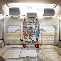 Kentucky Horse Racing Personalized Back Car Seat Cover Churchill Downs Roses Pastel Yellow