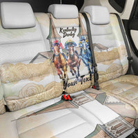 Kentucky Horse Racing Personalized Back Car Seat Cover Churchill Downs Roses Pastel Yellow