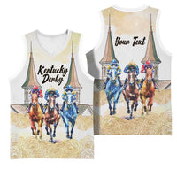 Kentucky Horse Racing Personalized Basketball Jersey Churchill Downs Roses Pastel Yellow