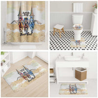 Kentucky Horse Racing Personalized Bathroom Set Churchill Downs Roses Pastel Yellow