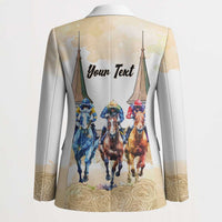 Kentucky Horse Racing Personalized Blazer Churchill Downs Roses Pastel Yellow