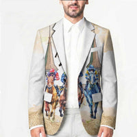 Kentucky Horse Racing Personalized Blazer Churchill Downs Roses Pastel Yellow