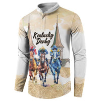 Kentucky Horse Racing Personalized Button Sweatshirt Churchill Downs Roses Pastel Yellow
