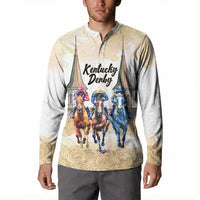 Kentucky Horse Racing Personalized Button Sweatshirt Churchill Downs Roses Pastel Yellow