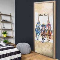 Kentucky Horse Racing Personalized Door Cover Churchill Downs Roses Pastel Yellow