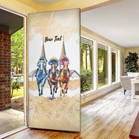 Kentucky Horse Racing Personalized Door Cover Churchill Downs Roses Pastel Yellow