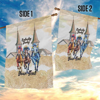 Kentucky Horse Racing Personalized Garden Flag Churchill Downs Roses Pastel Yellow