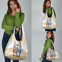 Kentucky Horse Racing Personalized Grocery Bag Churchill Downs Roses Pastel Yellow