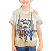 Kentucky Horse Racing Personalized Hawaiian Shirt Churchill Downs Roses Pastel Yellow
