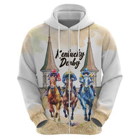 Kentucky Horse Racing Personalized Hoodie Churchill Downs Roses Pastel Yellow