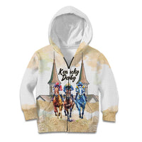 Kentucky Horse Racing Personalized Kid Hoodie Churchill Downs Roses Pastel Yellow