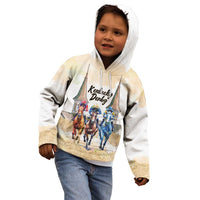 Kentucky Horse Racing Personalized Kid Hoodie Churchill Downs Roses Pastel Yellow